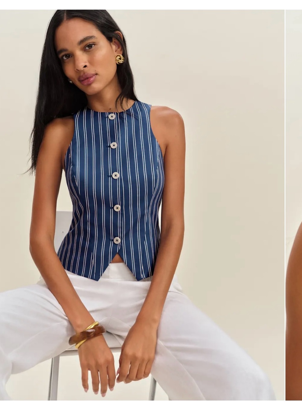 Striped Reformation Rory Vest